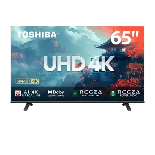 TV TOSHIBA – 65″ – Système VIDAA – Affichage DLED – Résolution 4K – Commande vocale à distance – Wifi